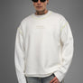 2Y Premium - Embossed Logo Sweatshirt - Ecru